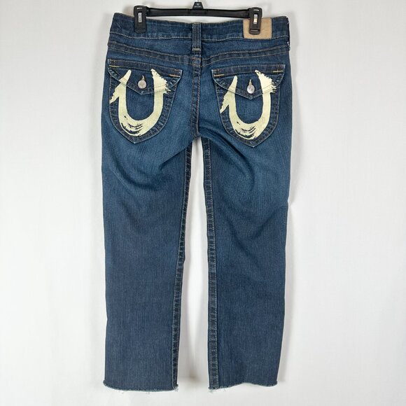 Vtg True Religion‎ World Tour Style Jeans Womens 30 Dark Painted Horseshoe USA - Picture 1 of 14